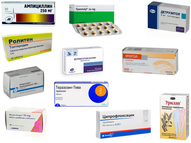 Какие есть таблетки от недержания мочи Какие есть препараты от недержания мочи