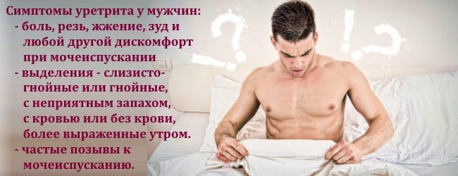 Симптомы уретрита у мужчин Симптомы уретрита